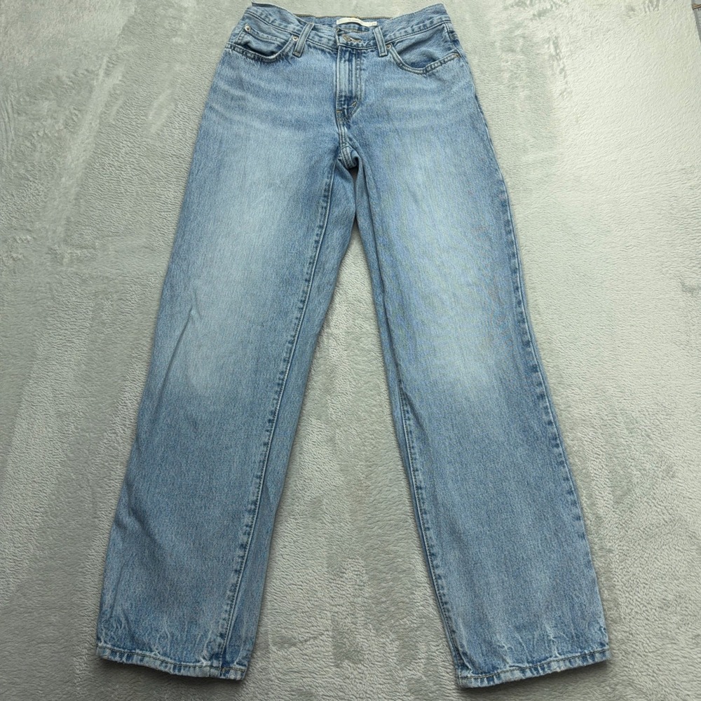 Levi's Jeans Womens 25 Light Blue 94 Baggy Mid Rise Straight Leg Denim Relaxed